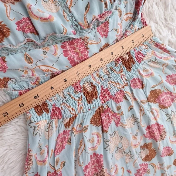 Jaase Endless Summer Floral Sleeveless Halter Maxi Dress Size XS - Picture 5 of 7